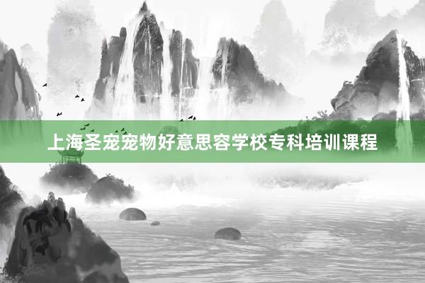 上海圣宠宠物好意思容学校专科培训课程